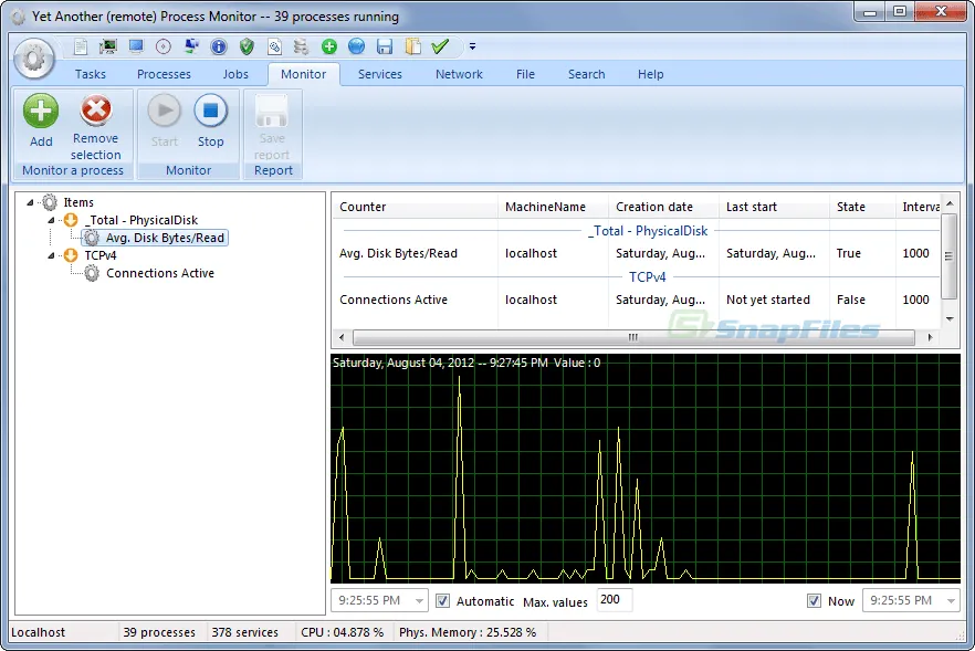 Yet Another Process Monitor ภาพหน้าจอ 2