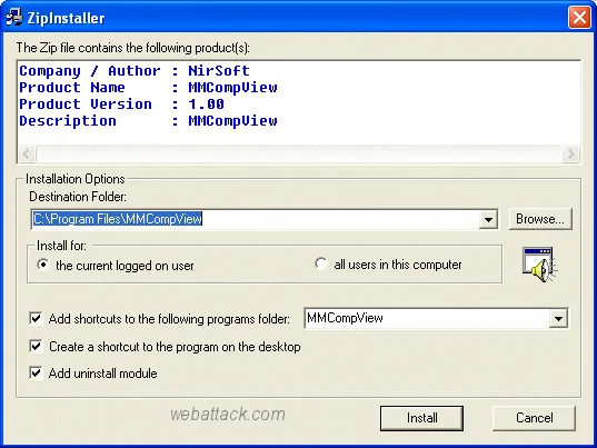 ZipInstaller ภาพหน้าจอ 1