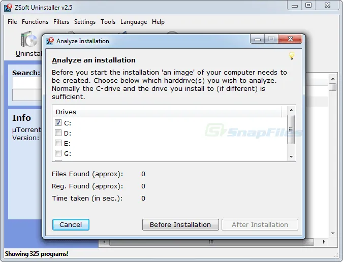 ZSoft Uninstaller ภาพหน้าจอ 2